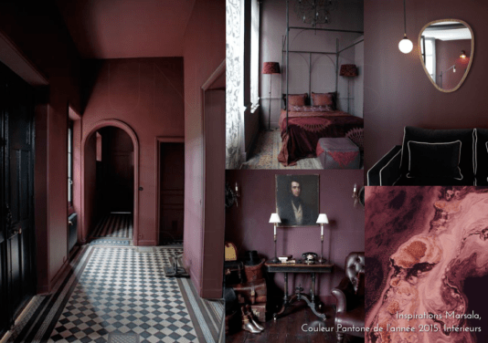 Inspirations Marsala couleur Pantone de l'année 2015 Intérieurs