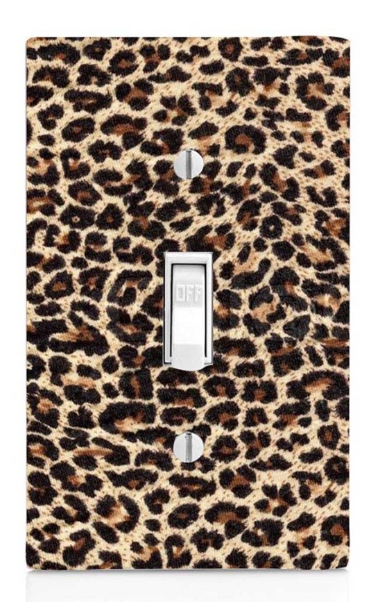 Cheetah Print Light Switch-Etsy